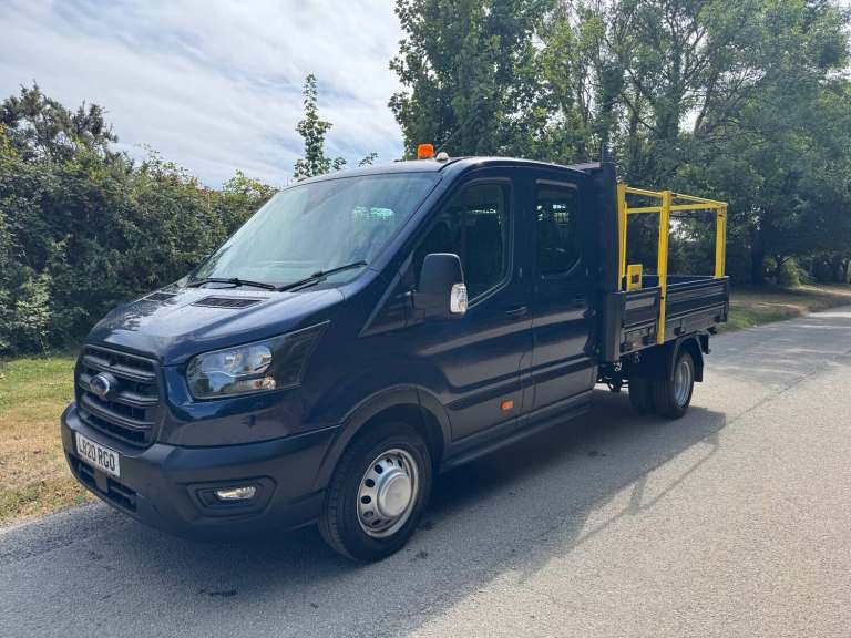 2020 FORD TRANSIT 350 L3 2.0 EBL 130 RWD LWB 7 SEAT D/C DROPSIDE - ONLY 43000 MI