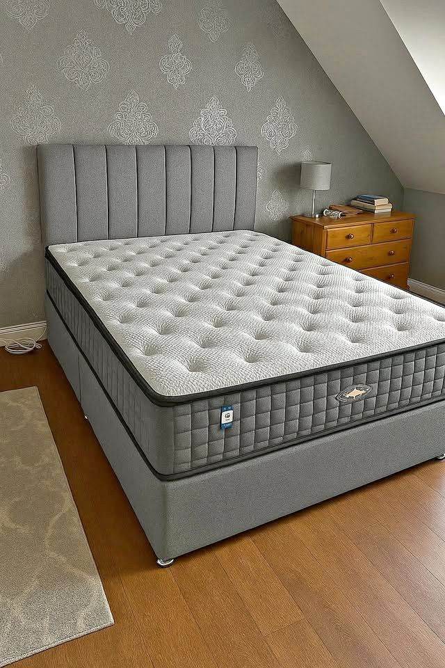 Premium Orthopaedic Full Foam Mattress And Double Storage Divan Bed Base Set