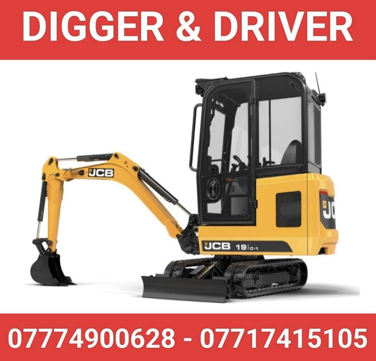 DIGGER** MINI DIGGER AND DRIVER FOR HIRE**