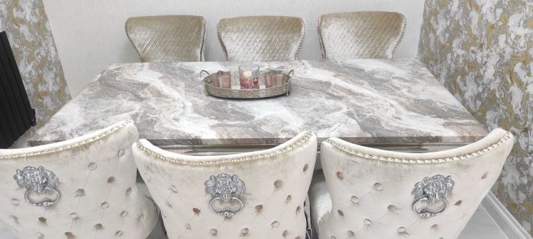 Marble table w/ chairs set