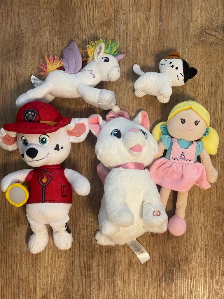 Walt Disney The Aristocats Marie Cat Nickelodeon Paw Patrol Marshall Unicorn Doll Plush