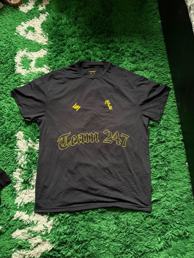 Black & yellow Represent Manchester running vest team 247 hyrox gym top t-shirt tank Size XS