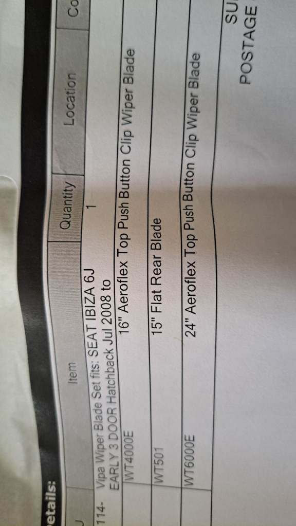 Seat Ibiza wiper blade set 