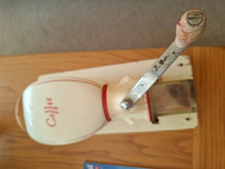 Vintage Wall-Mounted Coffee Grinder - Fair Condition
