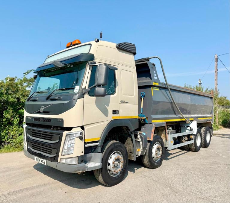 2018 VOLVO FM410 8X4 STEEL BODY TIPPER MUCKAWAY EASYSHEET A/C 32 TON EURO-6
