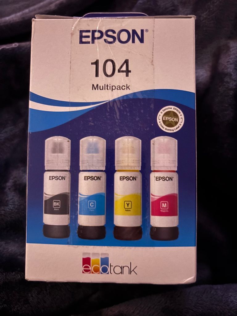 Brand new Epson eco tank 104 ink collection de757rt 