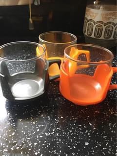 Vintage, retro  Pyrex tea/coffee cups x 3 , 