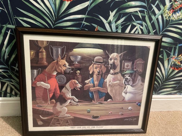 Hey one leg on the floor dog print by Arthur Sarnoff 