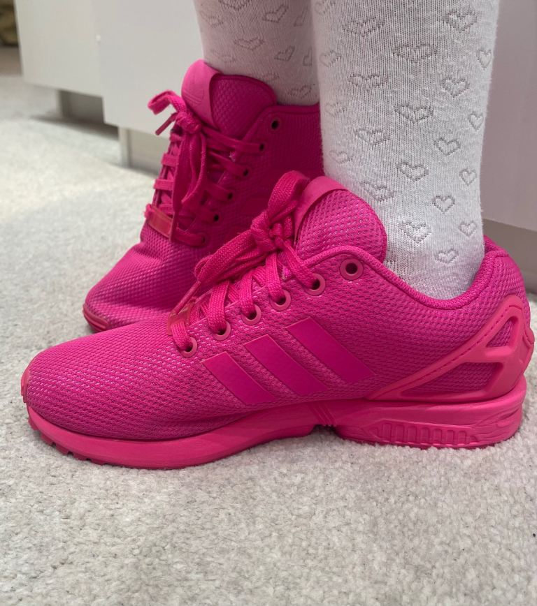 Adidas Pink Ladies Trainers Zx Flux Size 5 Worn Twice