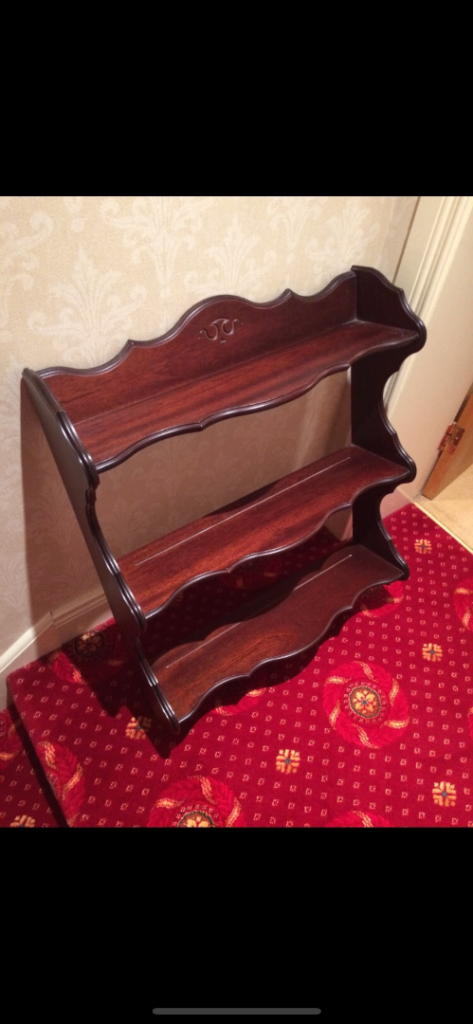 Mahogany wall display unit 
