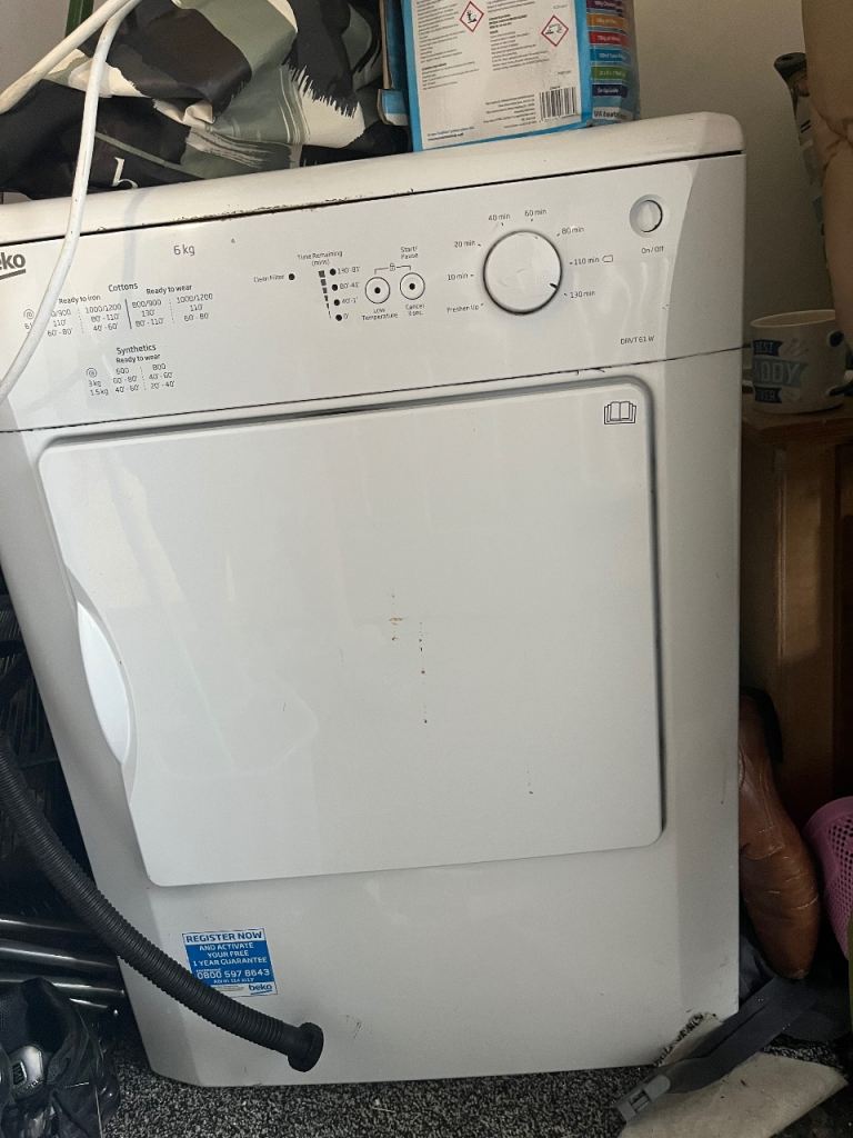 Beko Tumble Dryer 6kg – White, Good Condition