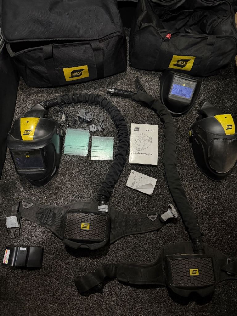 2 X ESAB Air Fed Welding helmets