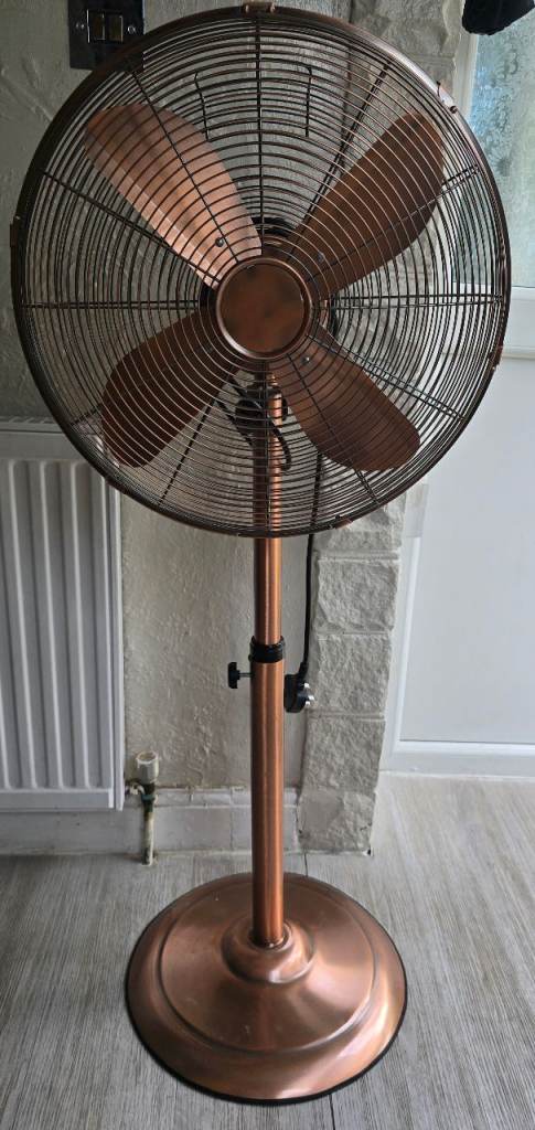 Copper-Finish Pedestal Fan