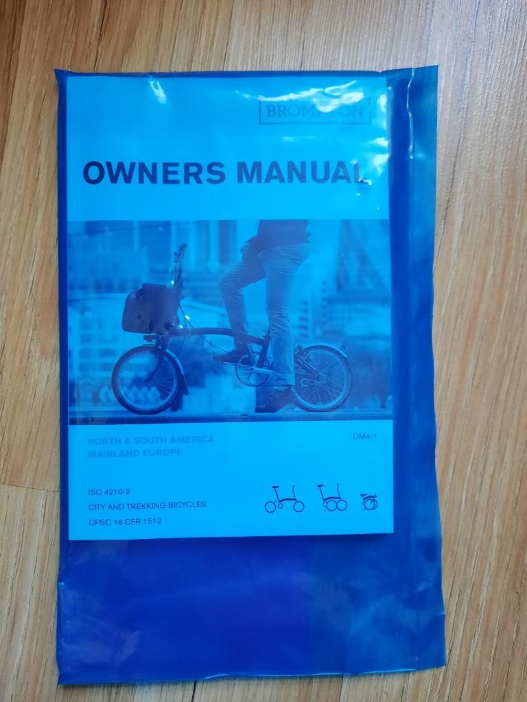 Brompton owner manual book New