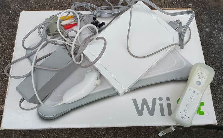 Nintendo Wii Console with Wii Fit Board and Game