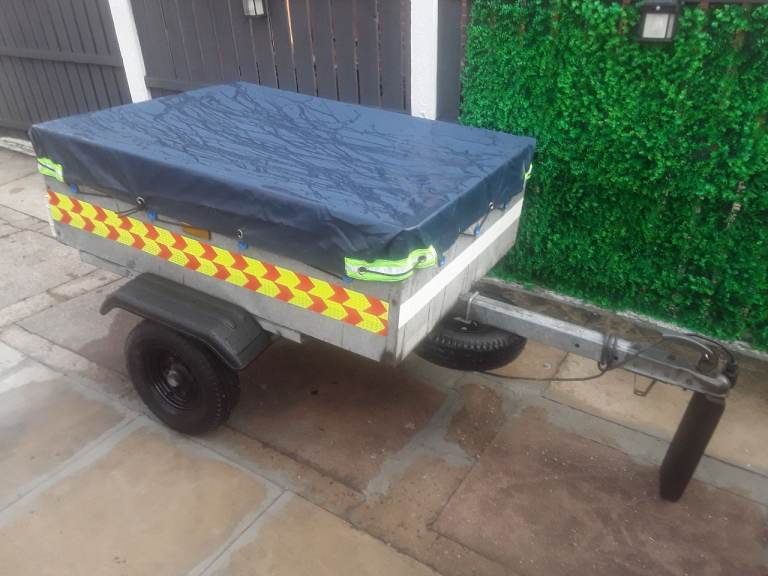 Trelgo galvanised trailer 4x3 lights fitted new tyres and spare wheel new rain cover 
