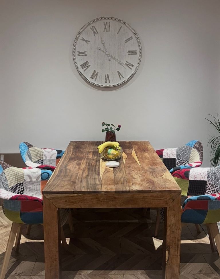 Solid Wood Dining Table – Good Condition