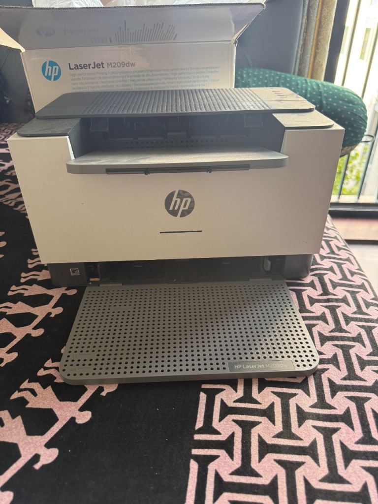 HP LaserJet Pro M209dw Wireless Printer — NEW Toner + 2 Cables + Box