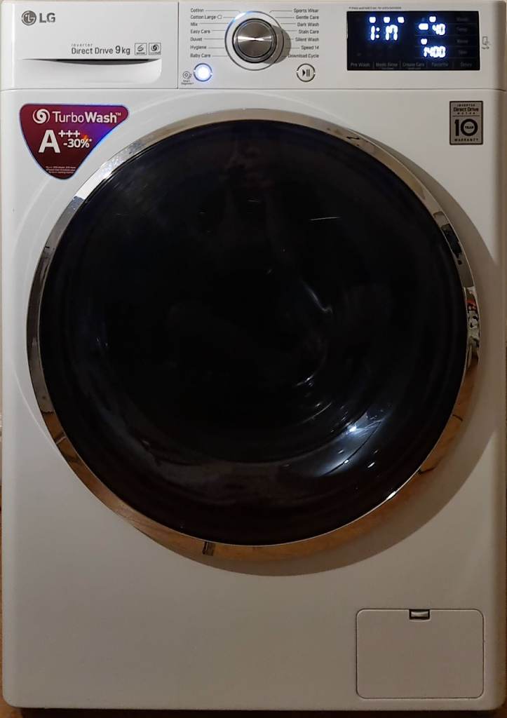 9kg LG direct inverter technology washing machine