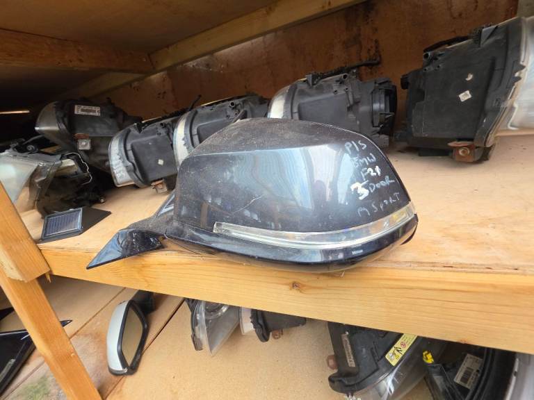 BMW 1 2 F21 F22 F23 LEFT PASSENGER SIDE DOOR WING MIRROR 6 PIN M SPORT GRAY BREAKING PARTS