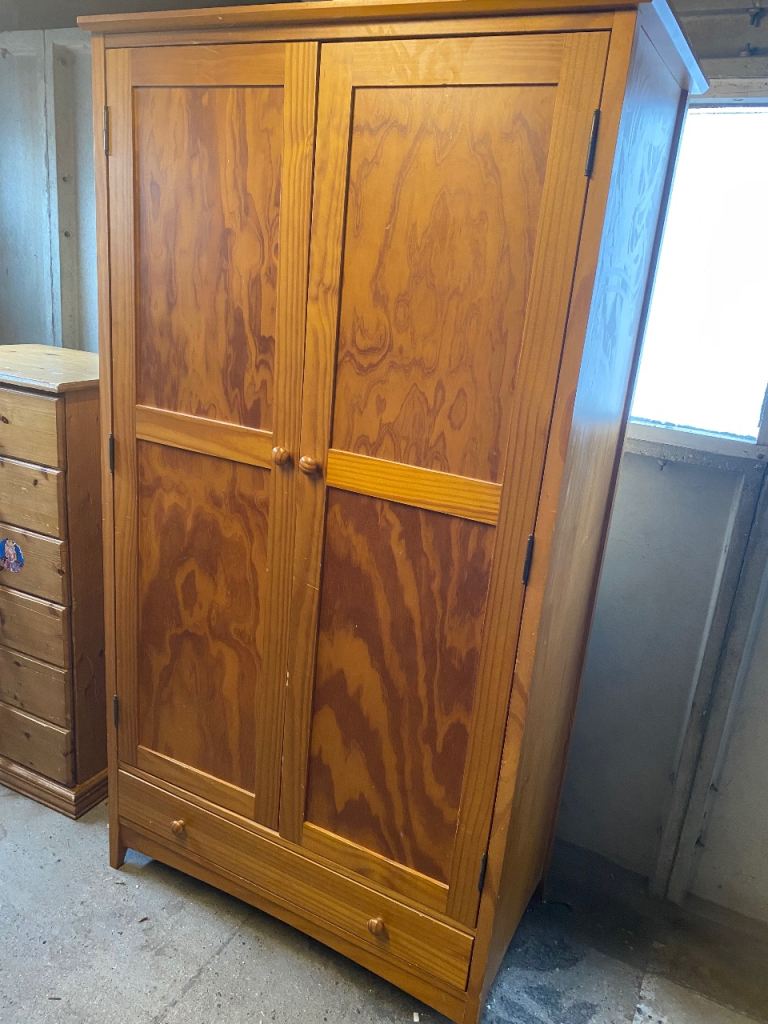 Wooden wardrobe in used condition. Still solid
