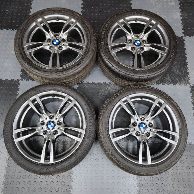 Genuine BMW 400M 18" Alloy Wheels 3 4 1 Series M Sport Shadow Chrome Refurbished
