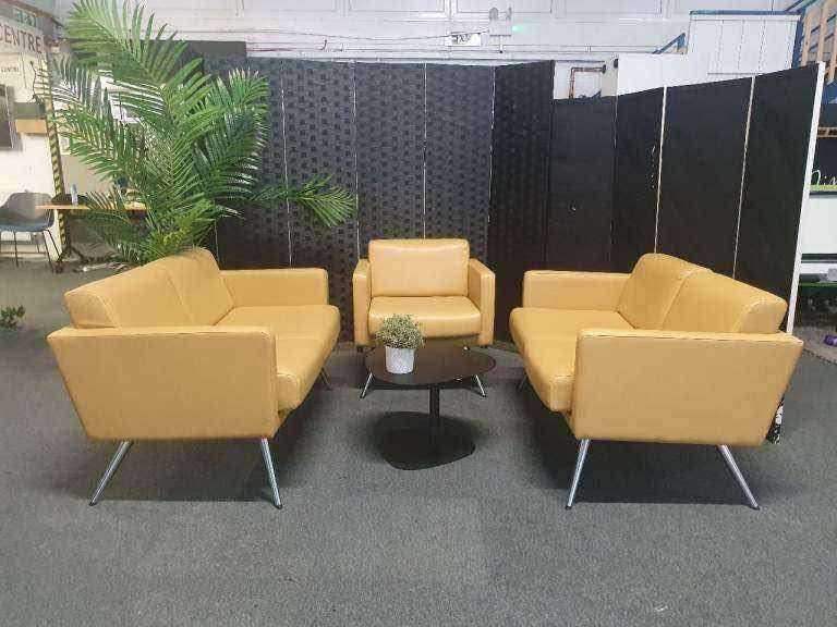 Allermuir Fifty 50 Series 1x single and 2x double Sofa set square tub Armchair Seating Lounge chair