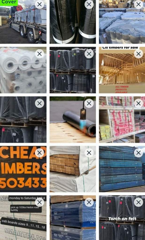 Timber yard materials 