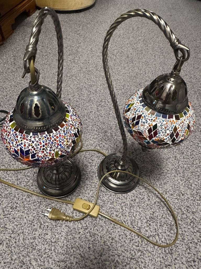 2x Bedside Table Lamp
