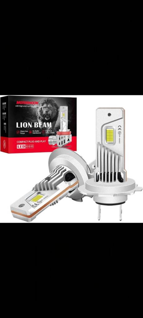 Lion Beam H7 LED Headlight Bulbs - New, High Efficiency