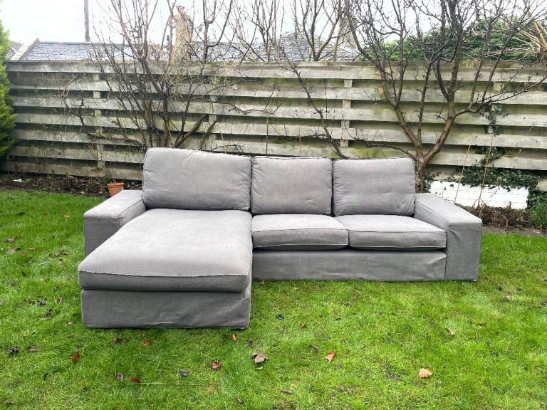 Large Grey Chaise Corner Sofa. DELIVERY AVAILABLE 