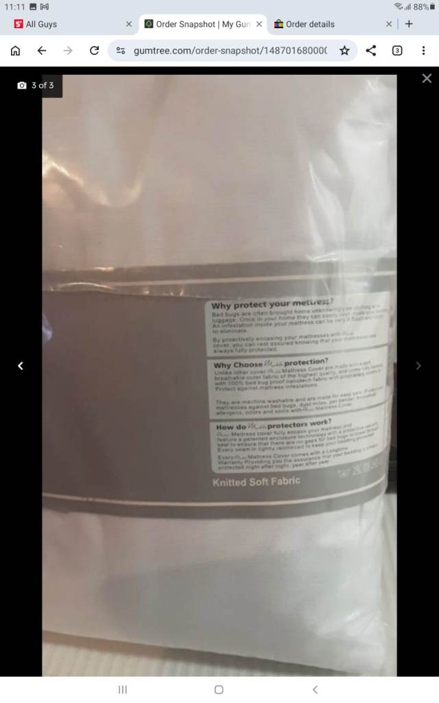 Mattress protector new sealed for 4' small double bed