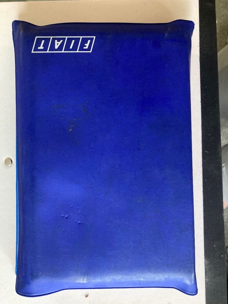 Blue Fiat Folder with Car Manuals and Documents