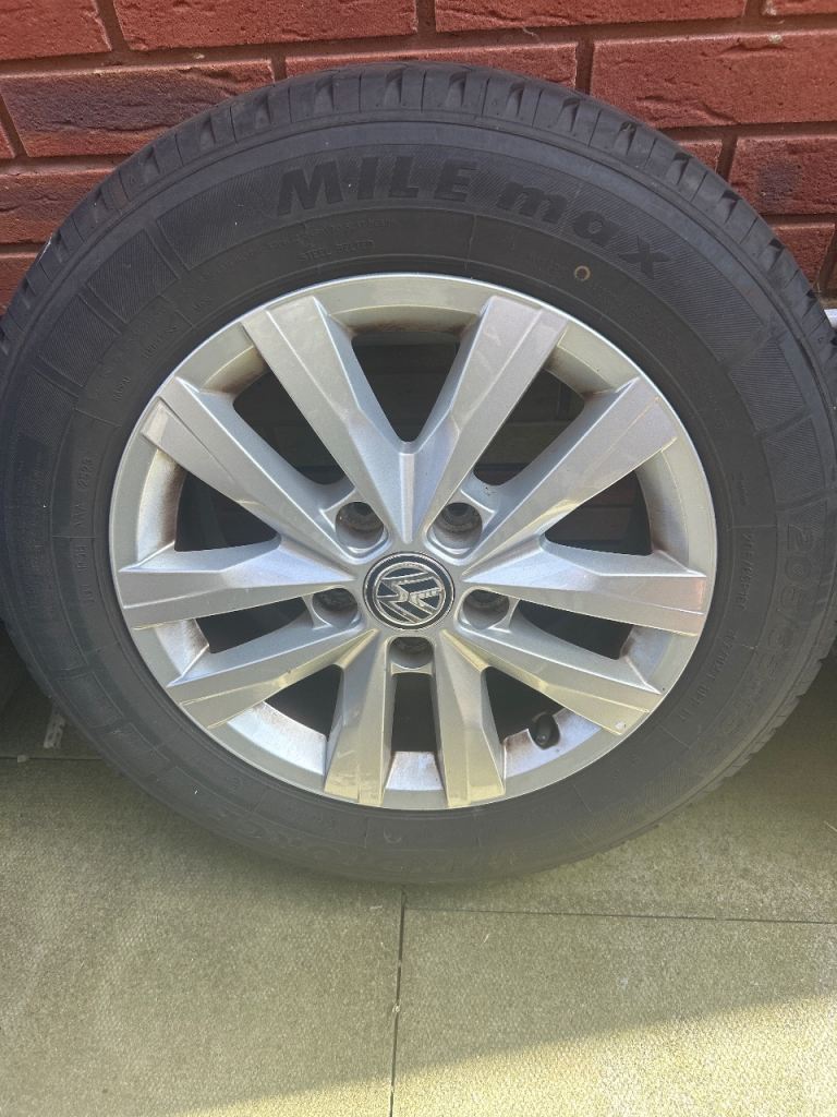 Volkswagen 16” alloy wheels and tyres. Transporter T5 and T6