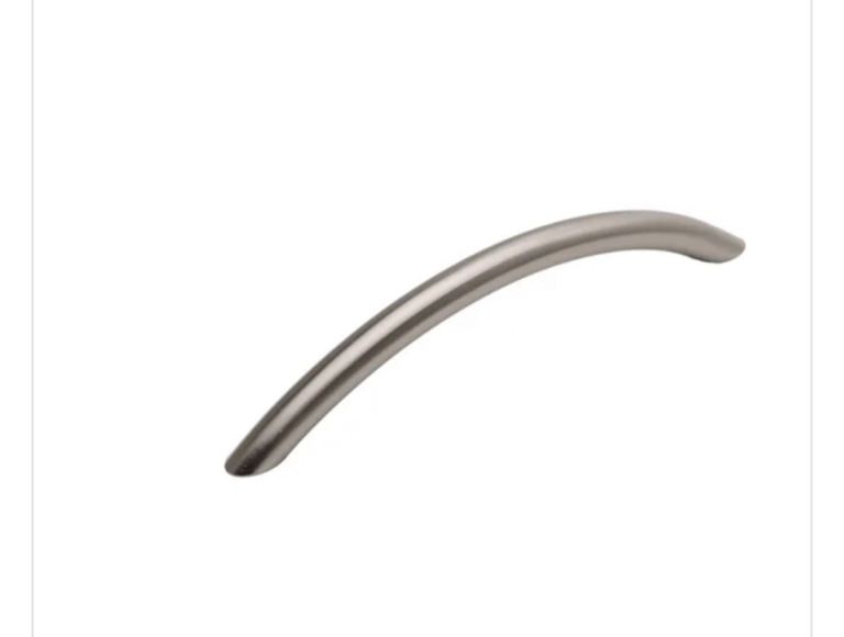 15 x Brushed Stainless Steel Effect Finish Cabinet Round Bar Bow Handles