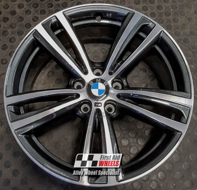 BMW 3 / 4 SERIES 1x 19'' GENUINE STYLE 442M ORBIT GREY DIAMOND CUT REAR ALLOY WHEEL S345DOGR