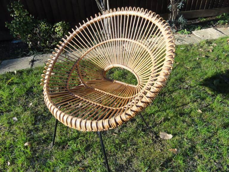 Retro Rattan & Bamboo Chair