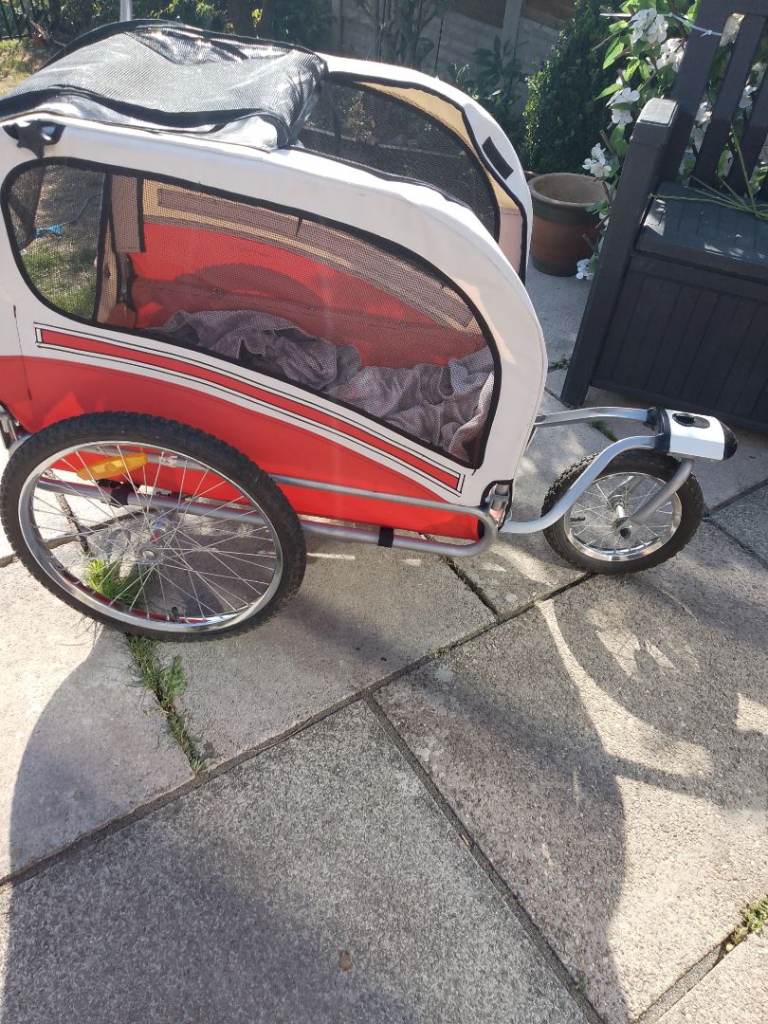 Dog pram with handle  X bike carrier 