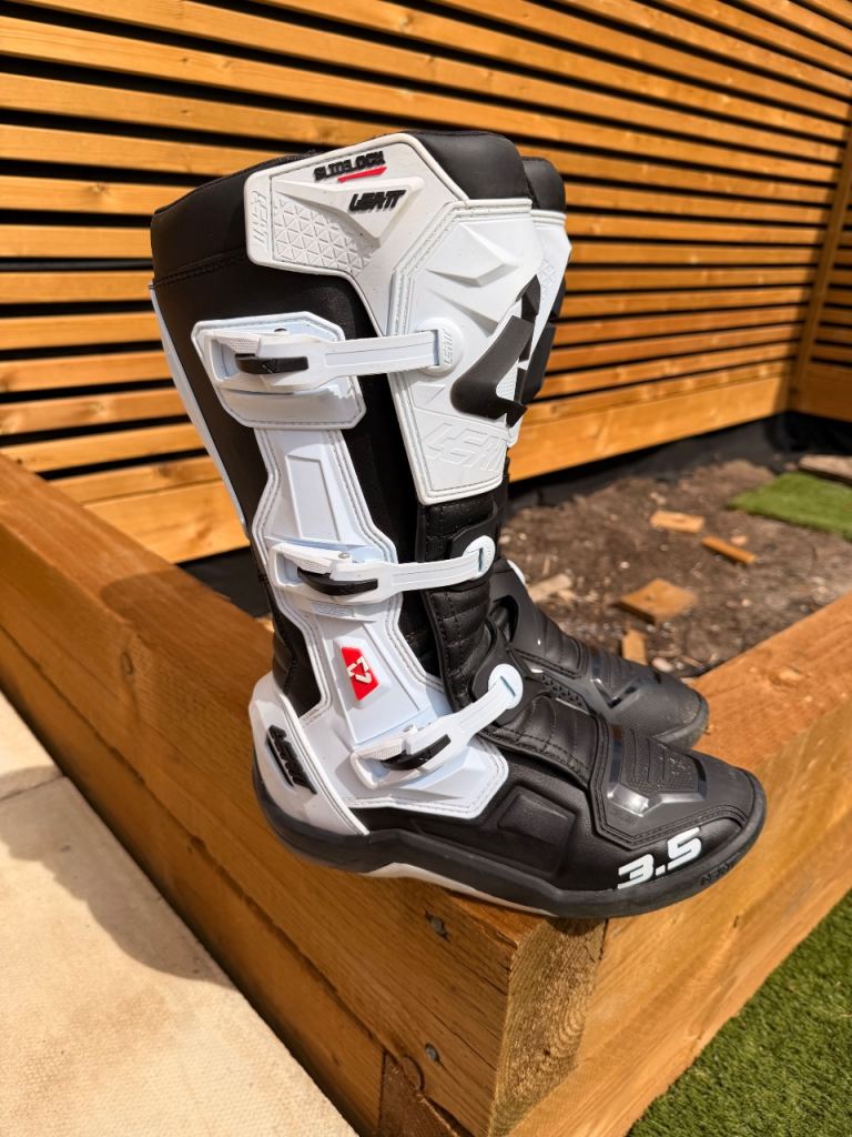 Leatt 3.5 Motocross Boots – White/Black – UK Size 9