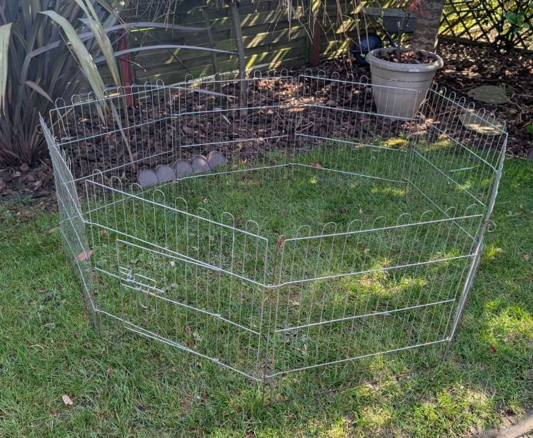 Small Animal Pet Rabbit Metal Outdoor Run Playpen Enclosure Octagonal 