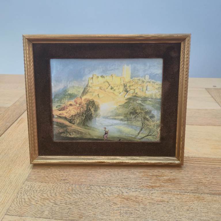 Coalport Plaque “Richmond Castle” Views of England & Wales Framed