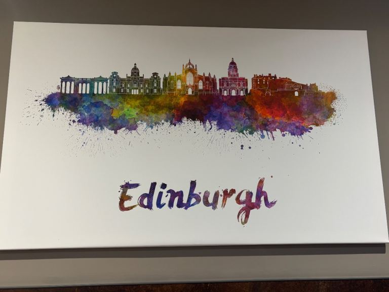 Beautiful Edinburgh skyline print 
