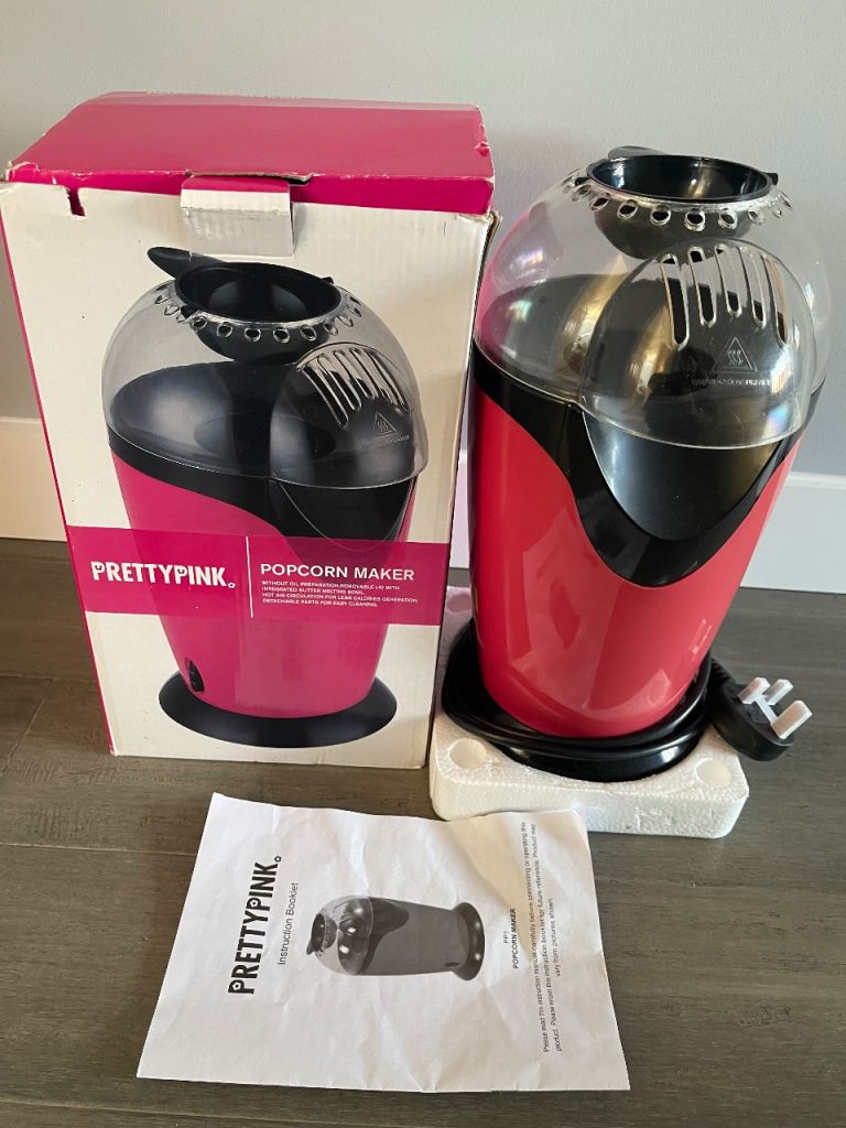 PRETTYPINK Popcorn Maker with Box