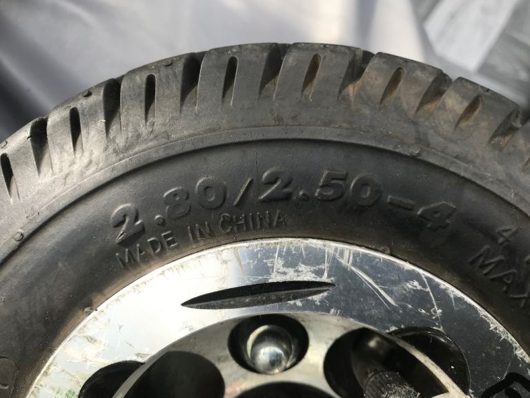 Mobility scooter wheels and tires 