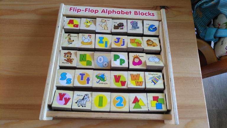 wooden alphabet toy kids baby free