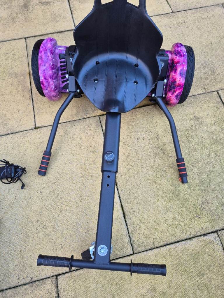 Electric Hoverboard with hoverkart accessory 