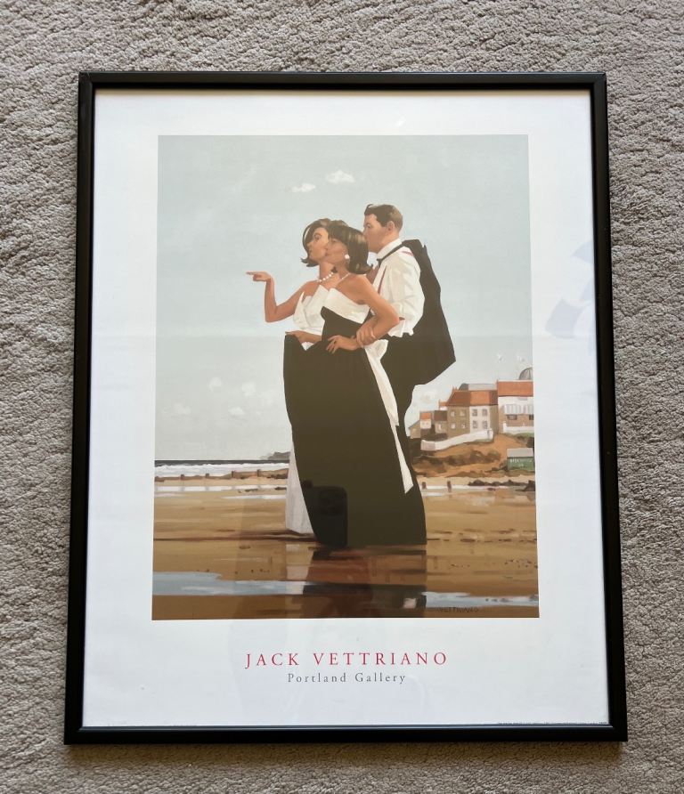 Jack Vettriano Portland Gallery Framed Print: “The Missing Man” 52cm x 42cm VGC