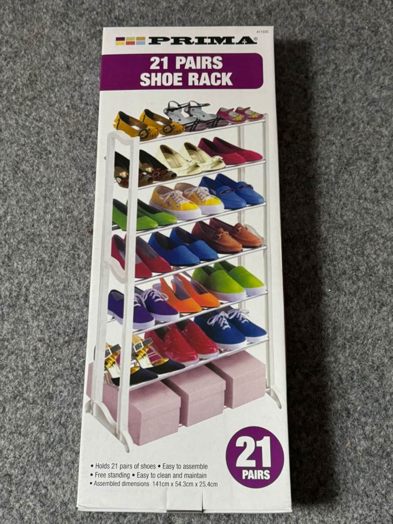 21‑Pair Shoe Rack – Multi‑Tier Free‑Standing Storage Shelf 