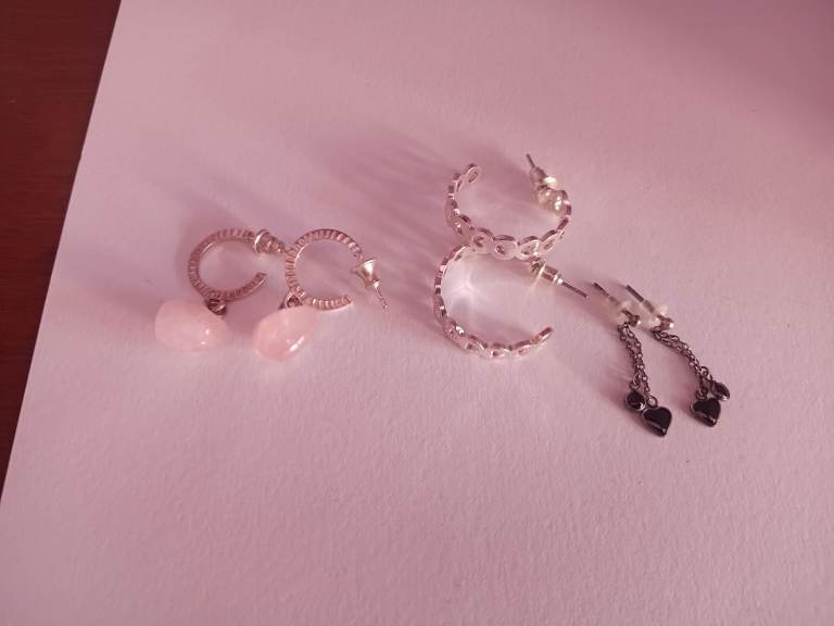 Heart Earrings x 3