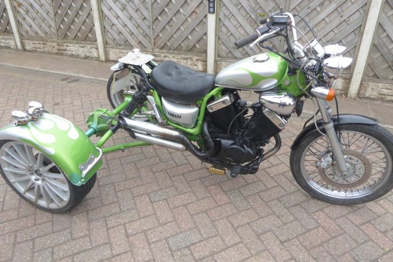 YAMAHA VIRAGO 535 TRIKE S REG REGISTERED AS TRIKE ON V5 SPARES OR REPAIR